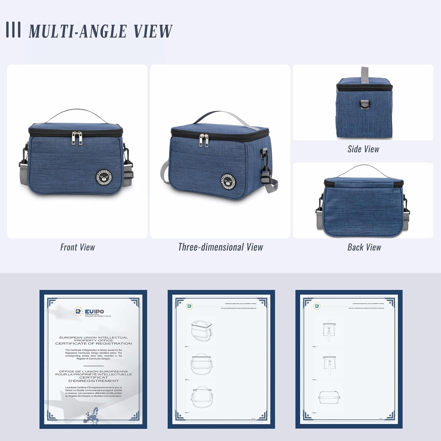 BALIGO Kühltasche 9L, Lunchbox Tasche, Lunchtasche Isoliert, Faltbar Kleine Kühltasche, Lunchbag, Lunch Tasche, Tragbar Lunchbox Tasche Arbeit Reisen Büro Picknick